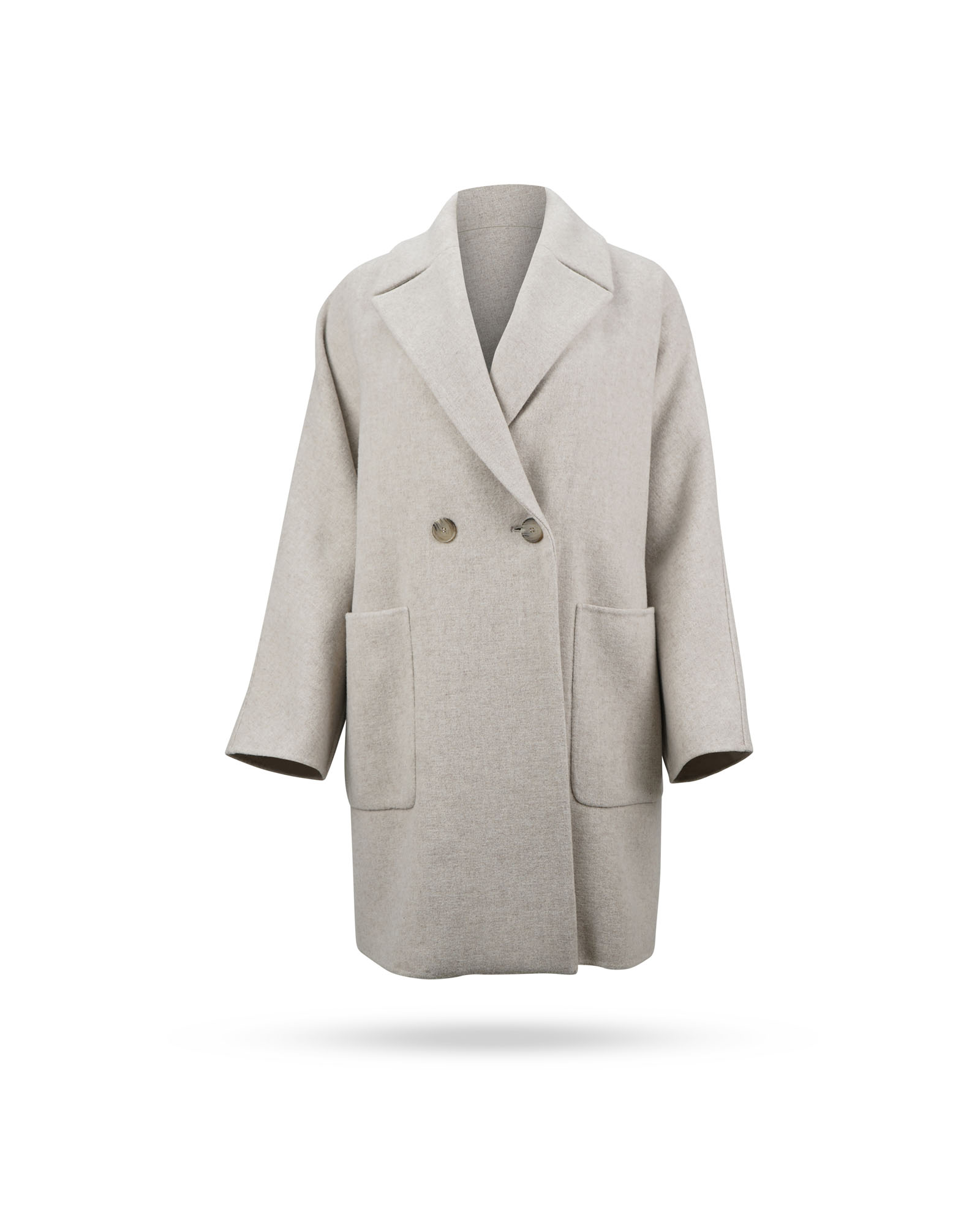 wollmantel mit aufgesetzten taschen