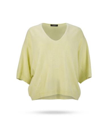 Repeat-Cashmere-V-Pullover-3-viertel-arm-Lime-102505