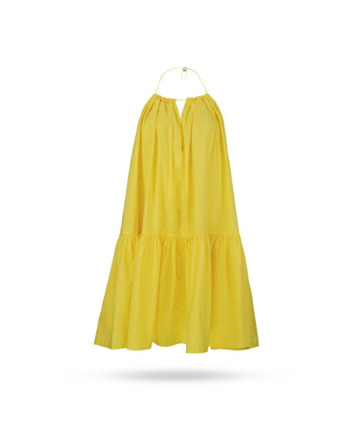 PatrizianPepe Neckholder Kleid mit V olantzs gelb 2A2527 A989b 1