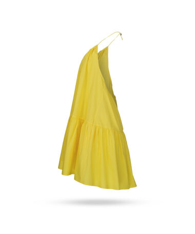 PatrizianPepe Neckholder Kleid mit V olantzs gelb 2A2527 A989b 2