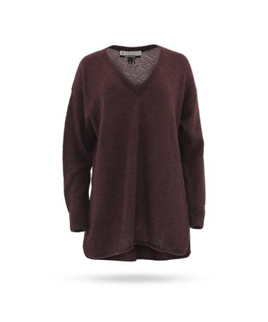 10days 20 611 3203 v neck thin knit sweater aubergine 1