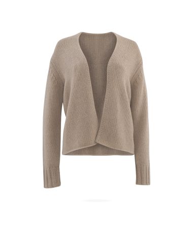mary yve cashmere grobstrick cardigan camel 50405