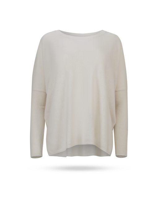 Absolut Cashmere Astrid Cashmere oversized Pullover Naturweiss Blanc 1