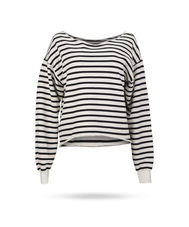 10 Days Sweater mit Stripes Schwarz 811 3006