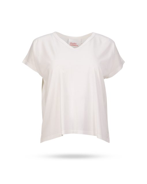 Absolut Cashmere Serra V Ausschnitt Shirt Naturweiss Blanc