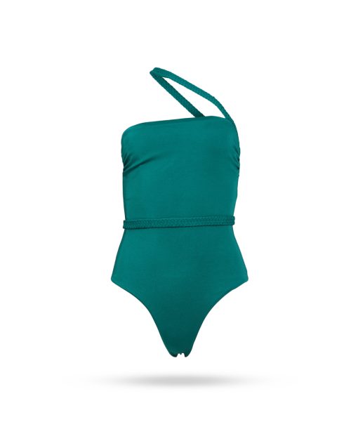 Virginia Varinelli Badeanzug mit Gurtel Smaragd IB Green 1