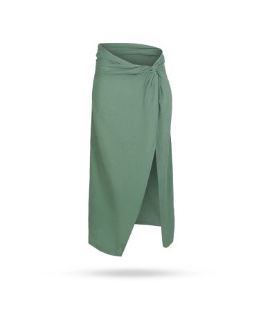 Manebi Linen Trancoso Skirt Mineral Green 1