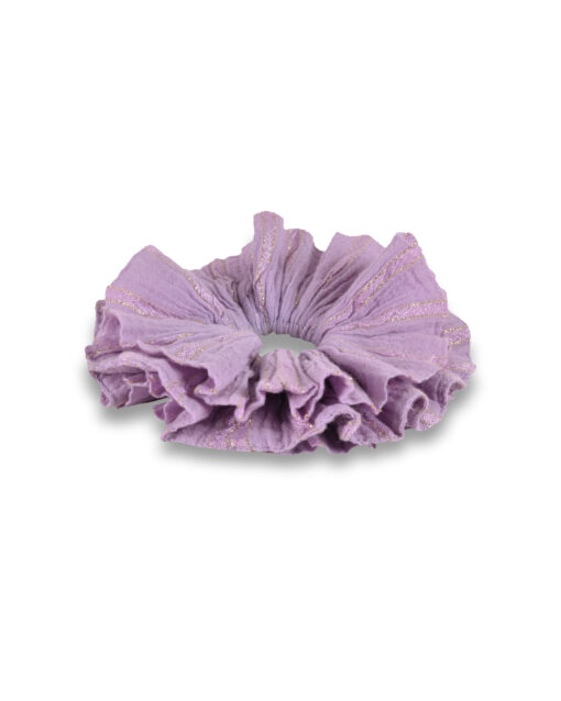 Christian Zen Scrunchie Lurex Lila