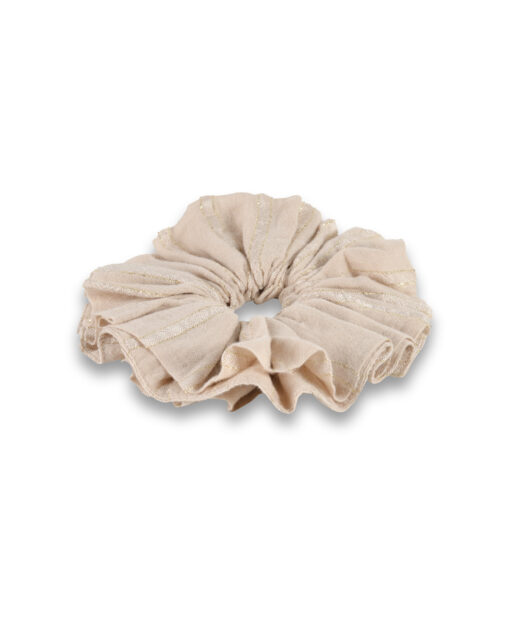 Christian Zen Scrunchie Lurex Nude