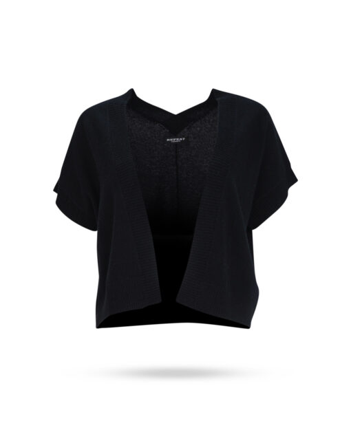 Repeat-Cashmere-Bolero-kurzarm-Schwarz-102520