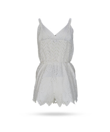Patrizia Pepe Jumpsuit mit Lochstrickerei weiss 2T0032 A288 3