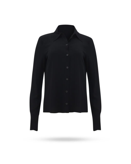 Patrizia Pepe Viskose Bluse Schwarz 8C0629 A8I1 1