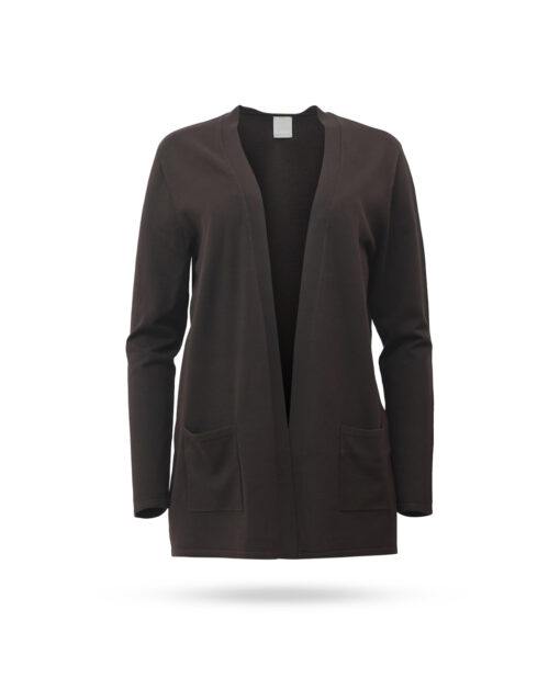 Mary Yve Viskose Longcardigan Braun 60239