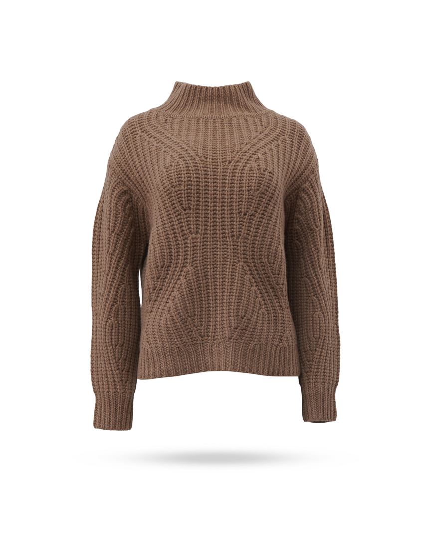 Mary Yve Cashmere Grobstrick Pullover Camel 50461