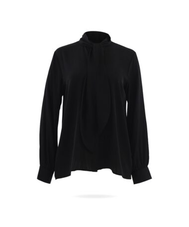 Repeat Seidenbluse mit Schuppe Schwarz 600610 1