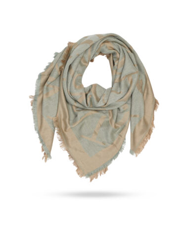 Twinset Tuch mit Logoprint Moosgruen 5380