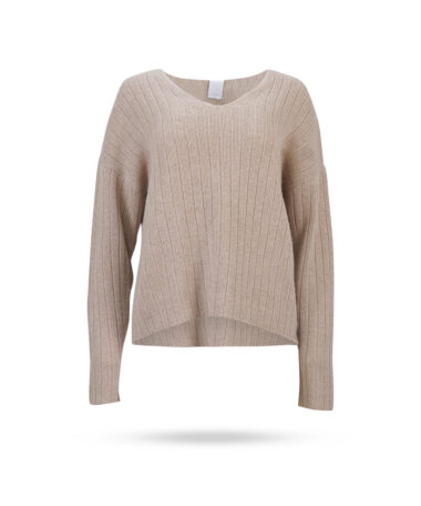 Mary Yve Cashmere Rippstrick Pullover Camel 50404