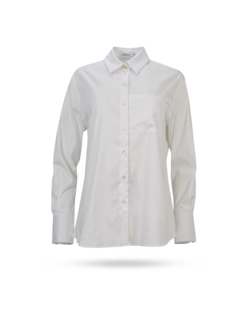 Soluzione Longbluse mit Btrusttasche Weiss 1312 200