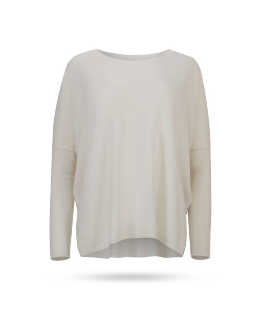Absolut Cashmere Astrid Cashmere oversized Pullover Naturweiss Blanc 1