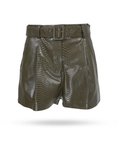 Twinset Shorts in Krokooptik Olive 2233