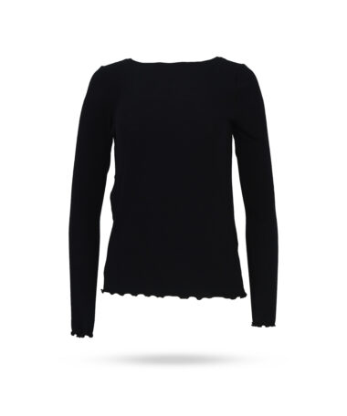 Mary Yve Rundhals Shirt Schwarz 30096