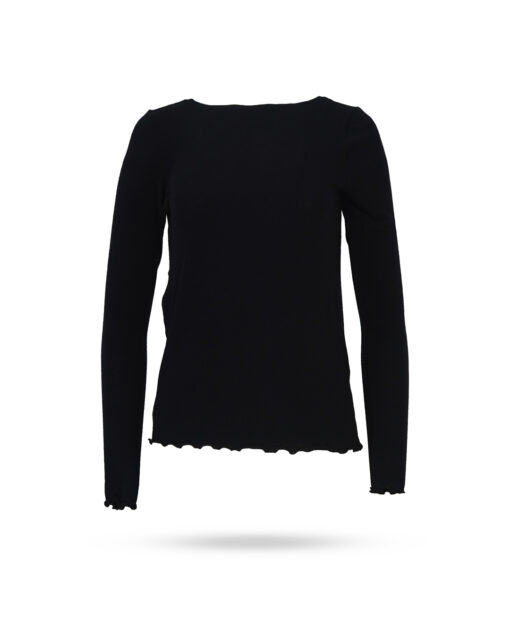 Mary Yve Rundhals Shirt Schwarz 30096