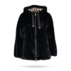 Herno Fake Fur Jacke mit Kapuze Schwarz GI0138D 9300 1