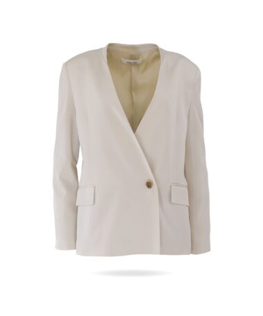 liviani conti satin blazer nude f4ss35
