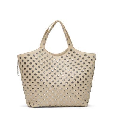 Liviana Conti Shopper mit Nieten Nude A4SA28