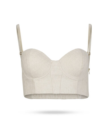 Patrizia Pepe Bustier Top Vanille 8C0671 1