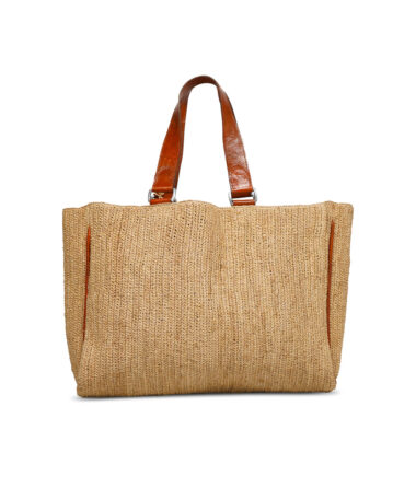 Ibeliv Isika Basttasche Karamell Tea