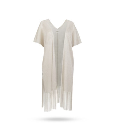 Max Mara Iacopo Öurex Cape mit Fransen Vanille 1