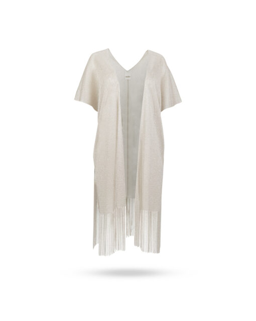 Max Mara Iacopo Öurex Cape mit Fransen Vanille 1