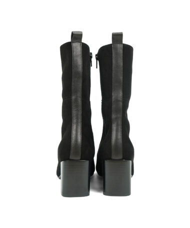 Studio Malori Schnuerrstiefelette Schwarz Velour_3