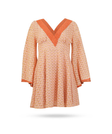 Pho Firenze Minikleid V Ausschnitt Apricot 4319114 1