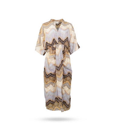 Pahiesa Kaftankleid in Seide Karamell VM2442