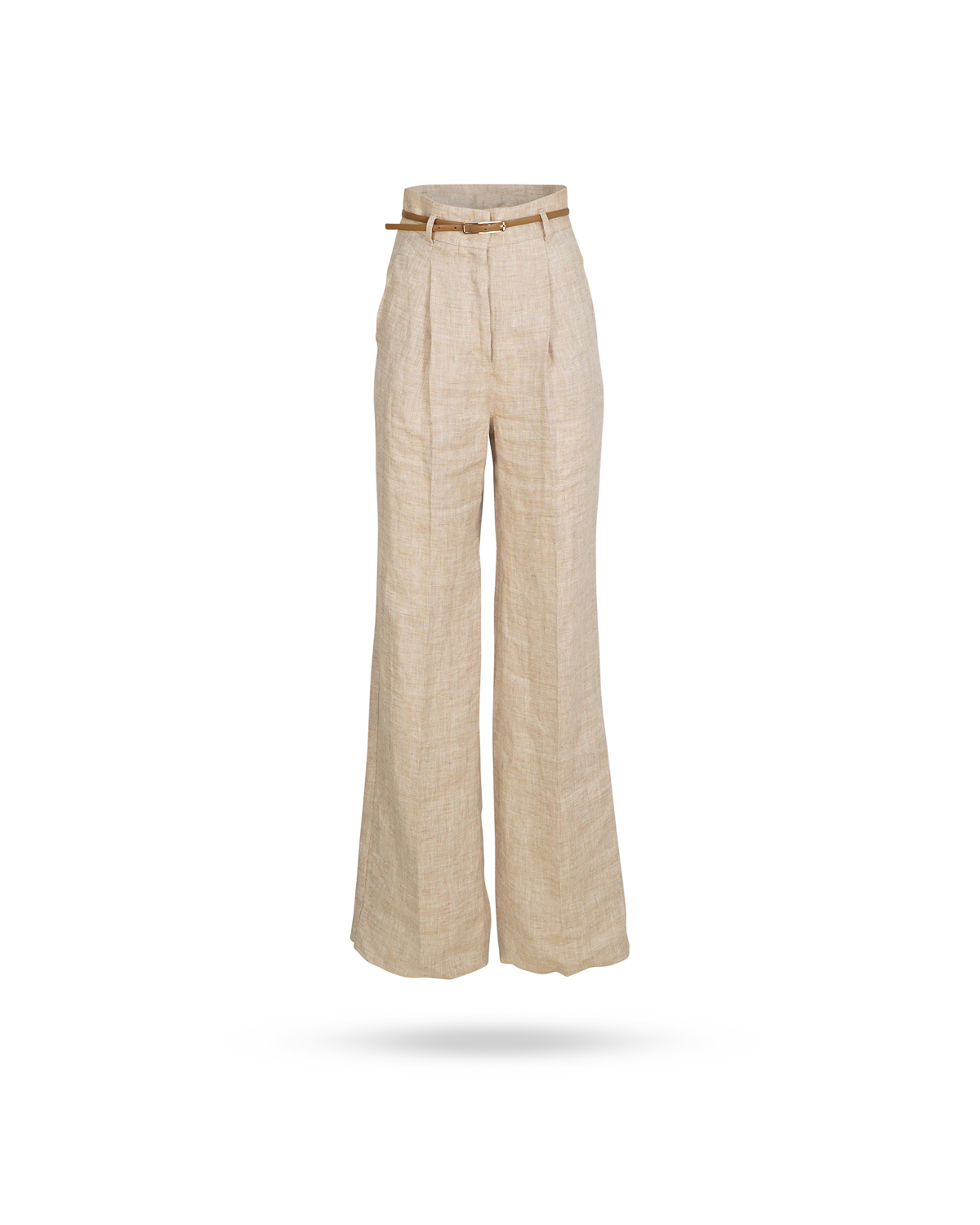 Max Mara Treviso Leinen Bundfalthose Camel 1