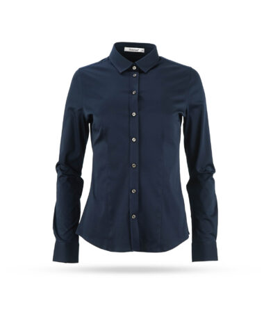Soluzione Jersey Bluse Blau