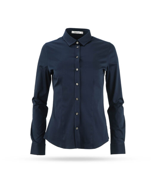 Soluzione Jersey Bluse Blau