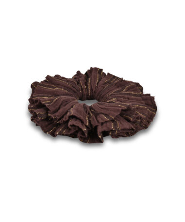 Christian Zen Scrunchie Lurex Mocca