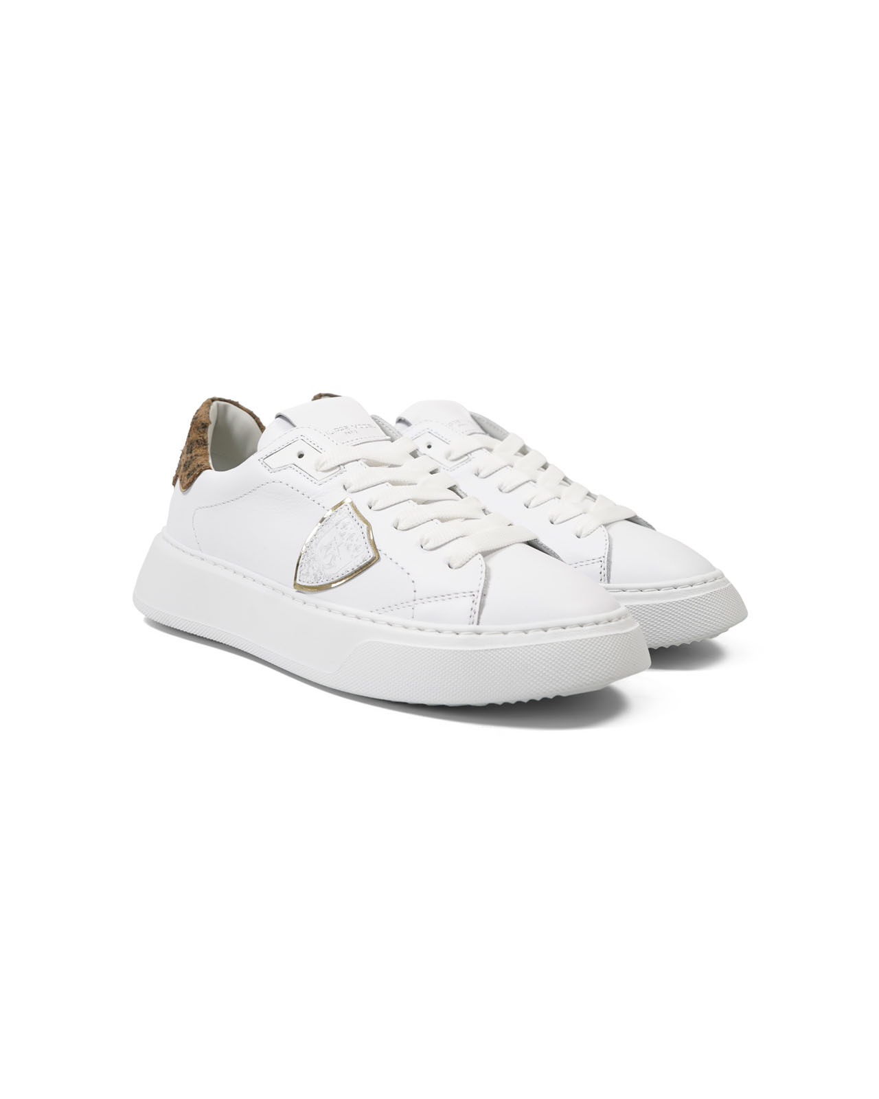 Philippe Model Temple Low W Veau Animalier Weiss BTLD VA01 2