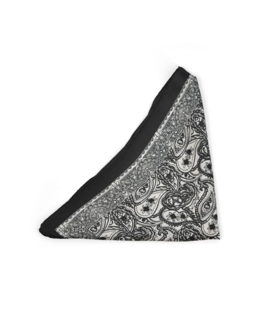 910258 Tuch Paisleymuster schwarz