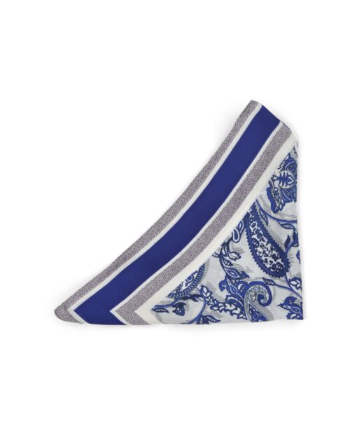 910259 Tuch Paisleymuster royalblau