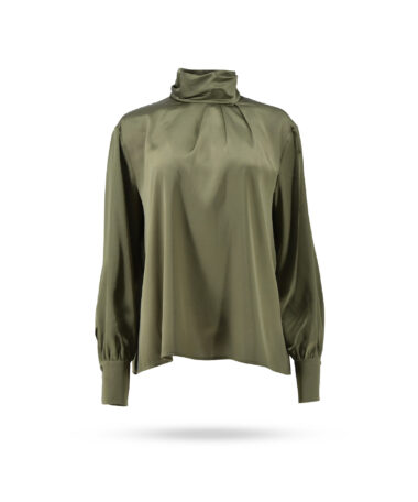 DExterior Bluse mit Stehkragen grün