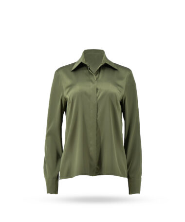 DExterior Bluse mit Knopfleiste grün