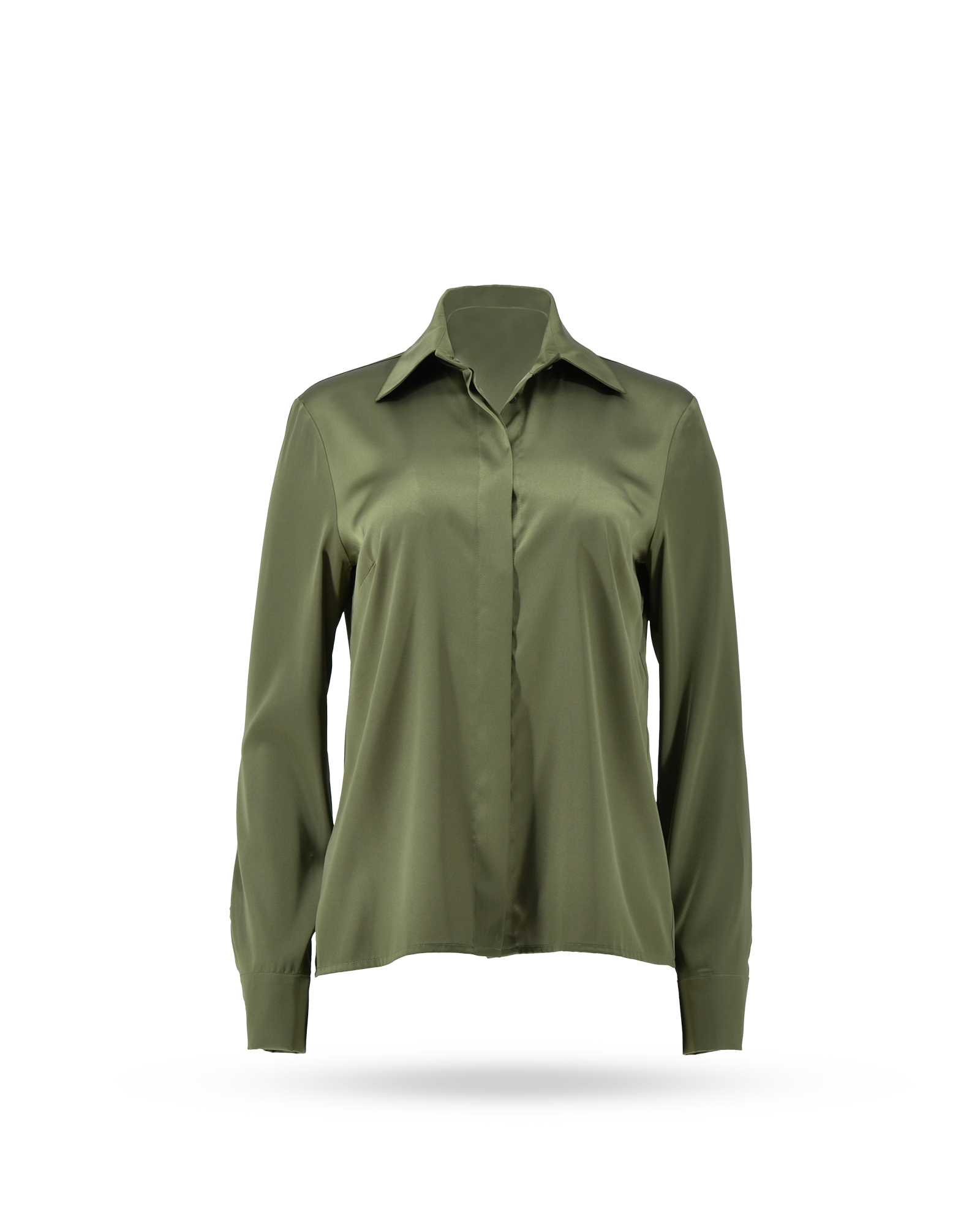 DExterior Bluse mit Knopfleiste grün