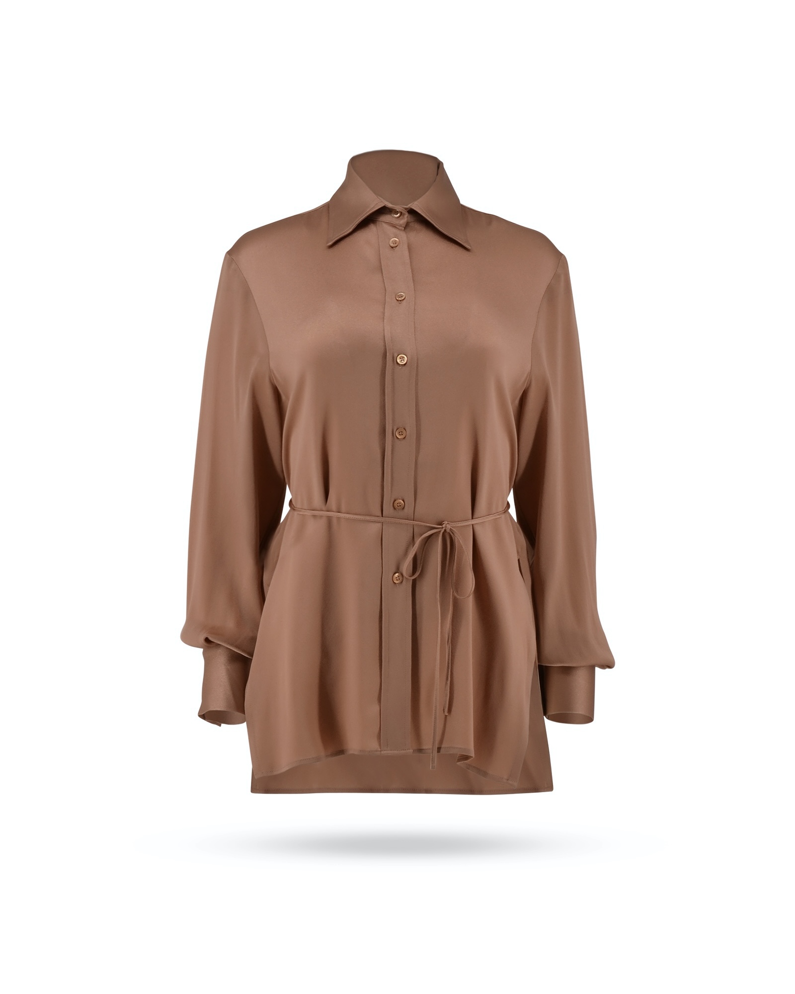 Semicouture Bluse mit Bindegürtel SM13 rosenholz_1