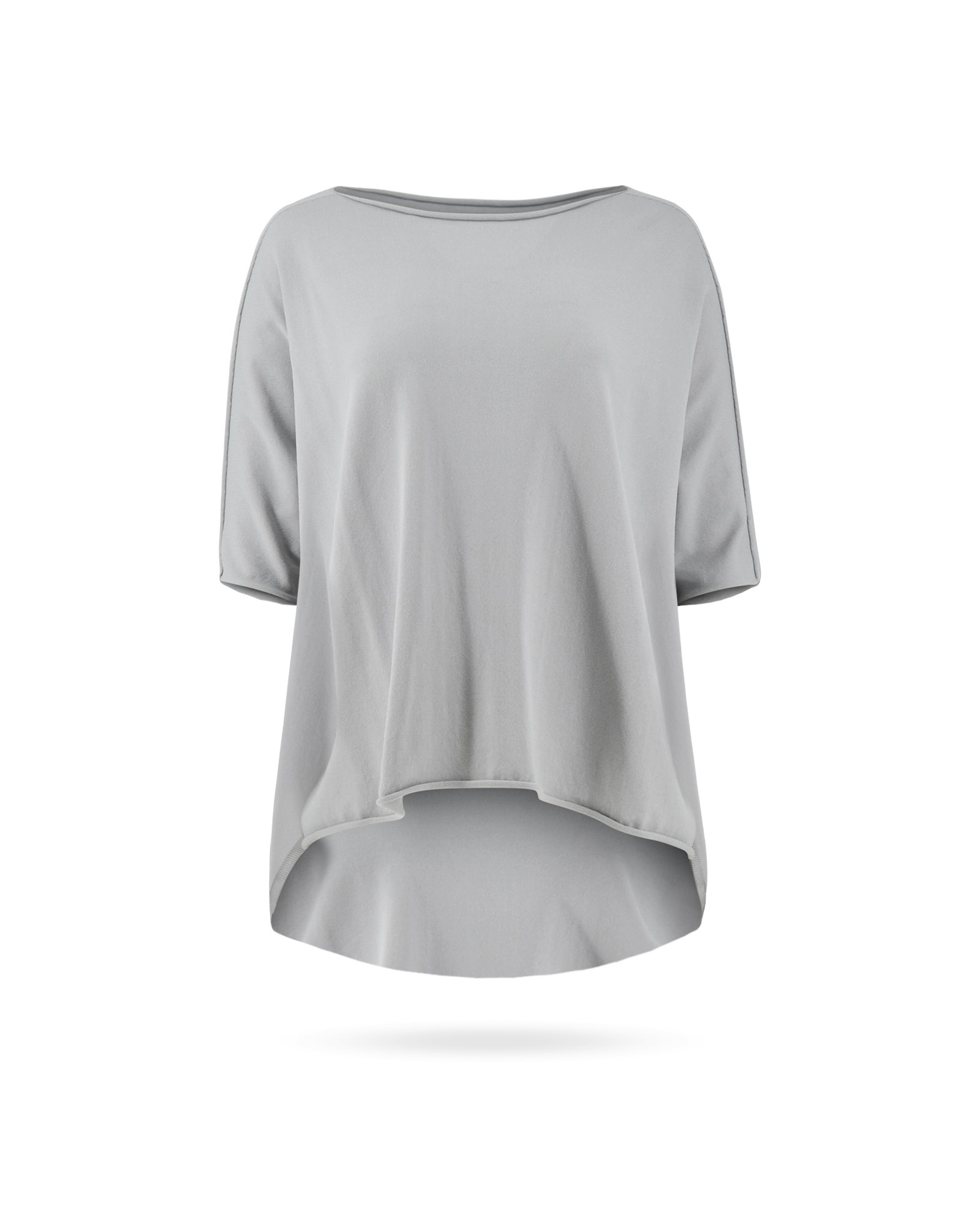 Liviana Conti Poncho Pullover F6SA13 Hellgrau_1