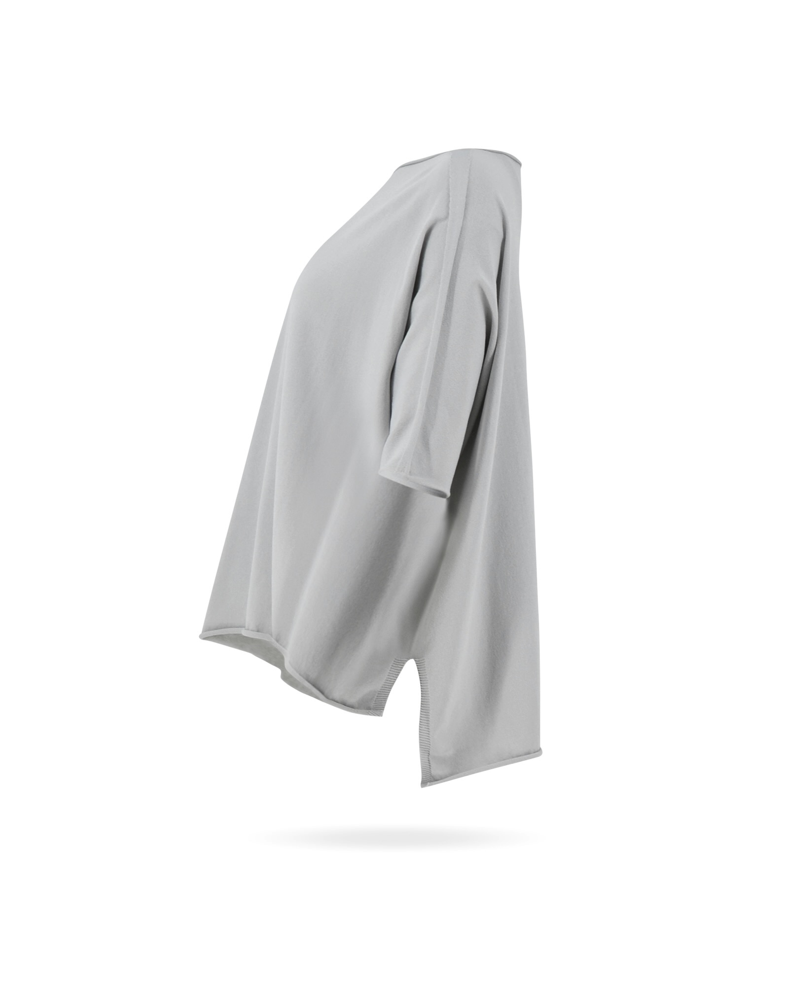 Liviana Conti Poncho Pullover F6SA13 Hellgrau_2