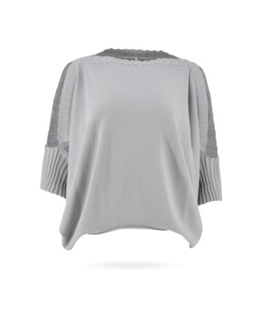 Liviana Conti Pullover mit Cutouts F6A46 Hellgrau_1